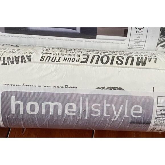 3 Double Rolls VINTAGE FRENCH NEWSPAPER WALLPAPER 57 Sq Ft Each BLACK WHITE Lot - Picture 6 of 9